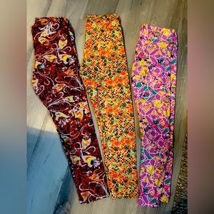 Bundle of 3 Lularoe Leggings TC